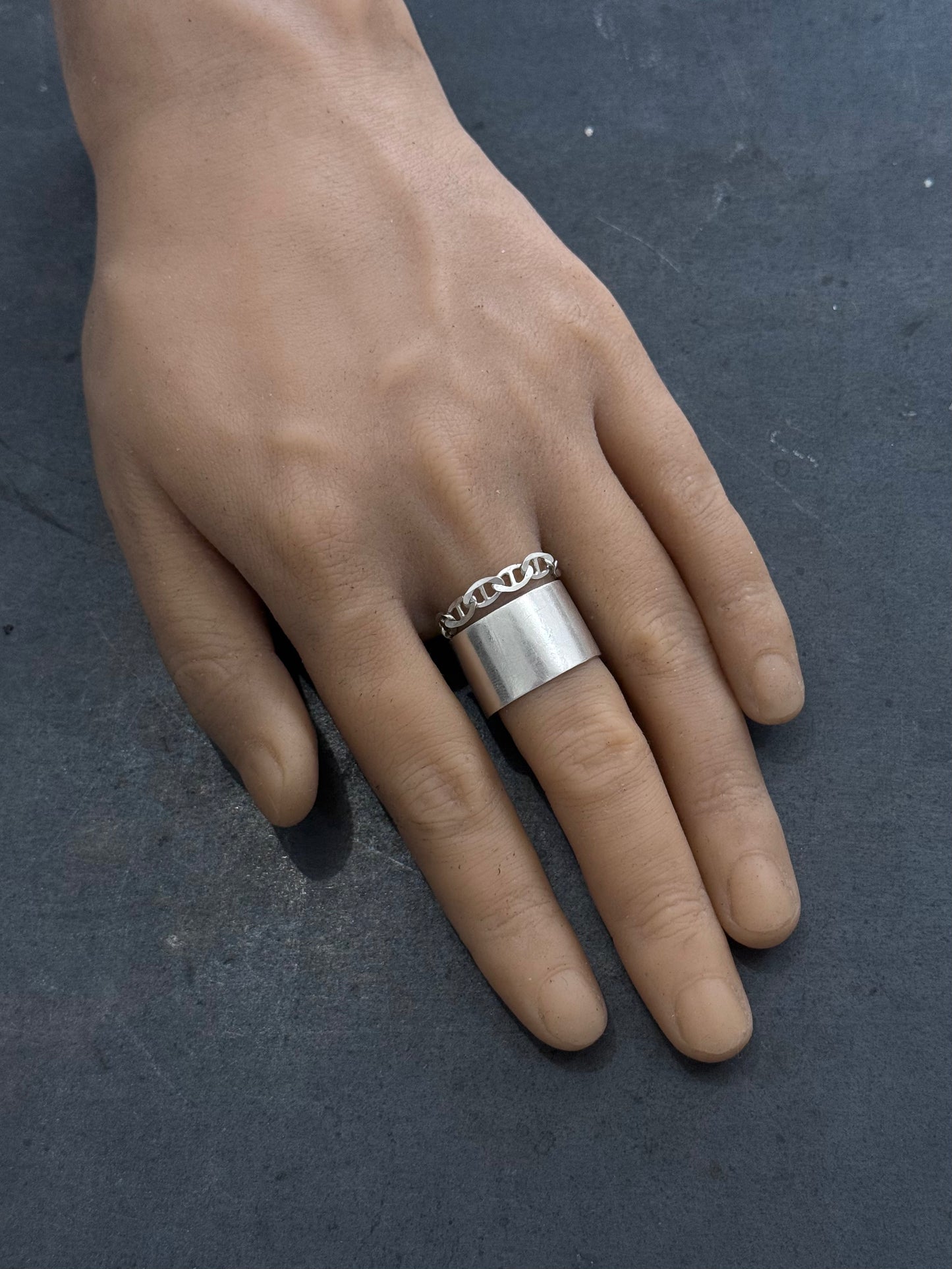 ANCHOR SILVER RING