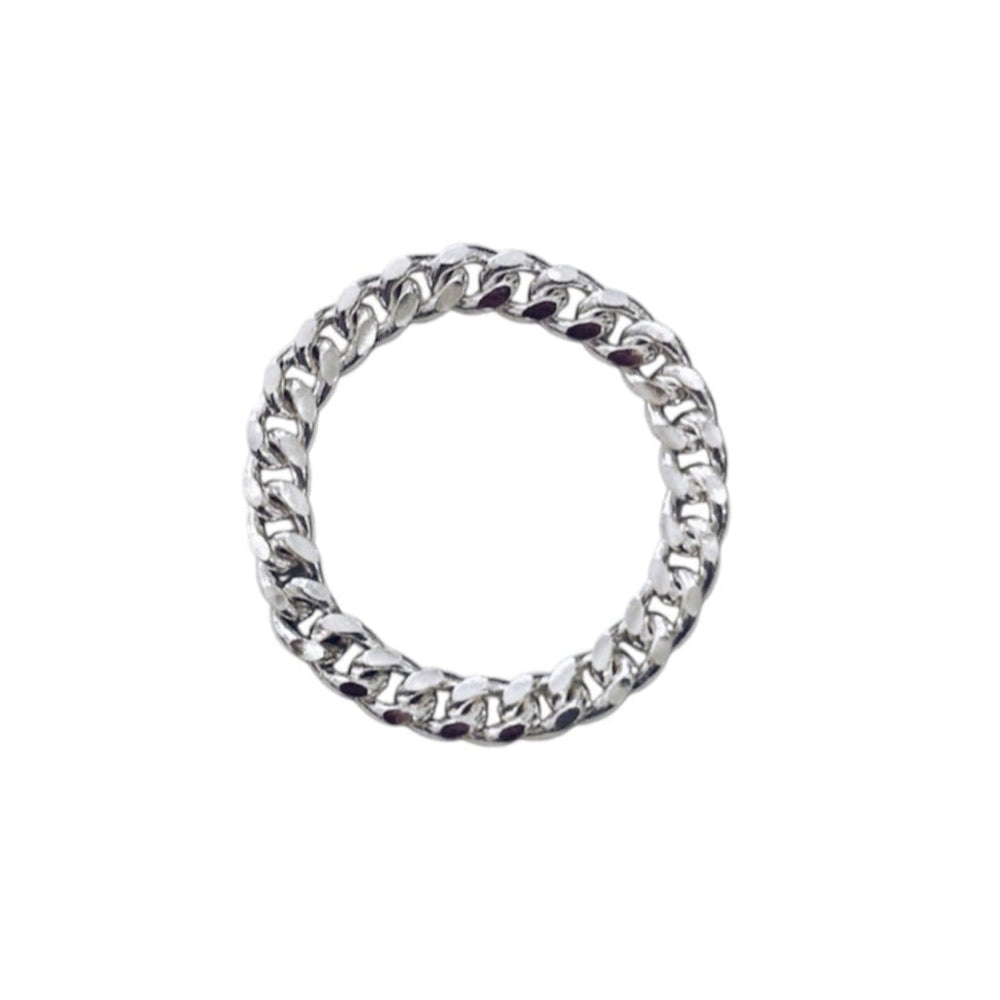 BABY CUBAN LINK SILVER RING