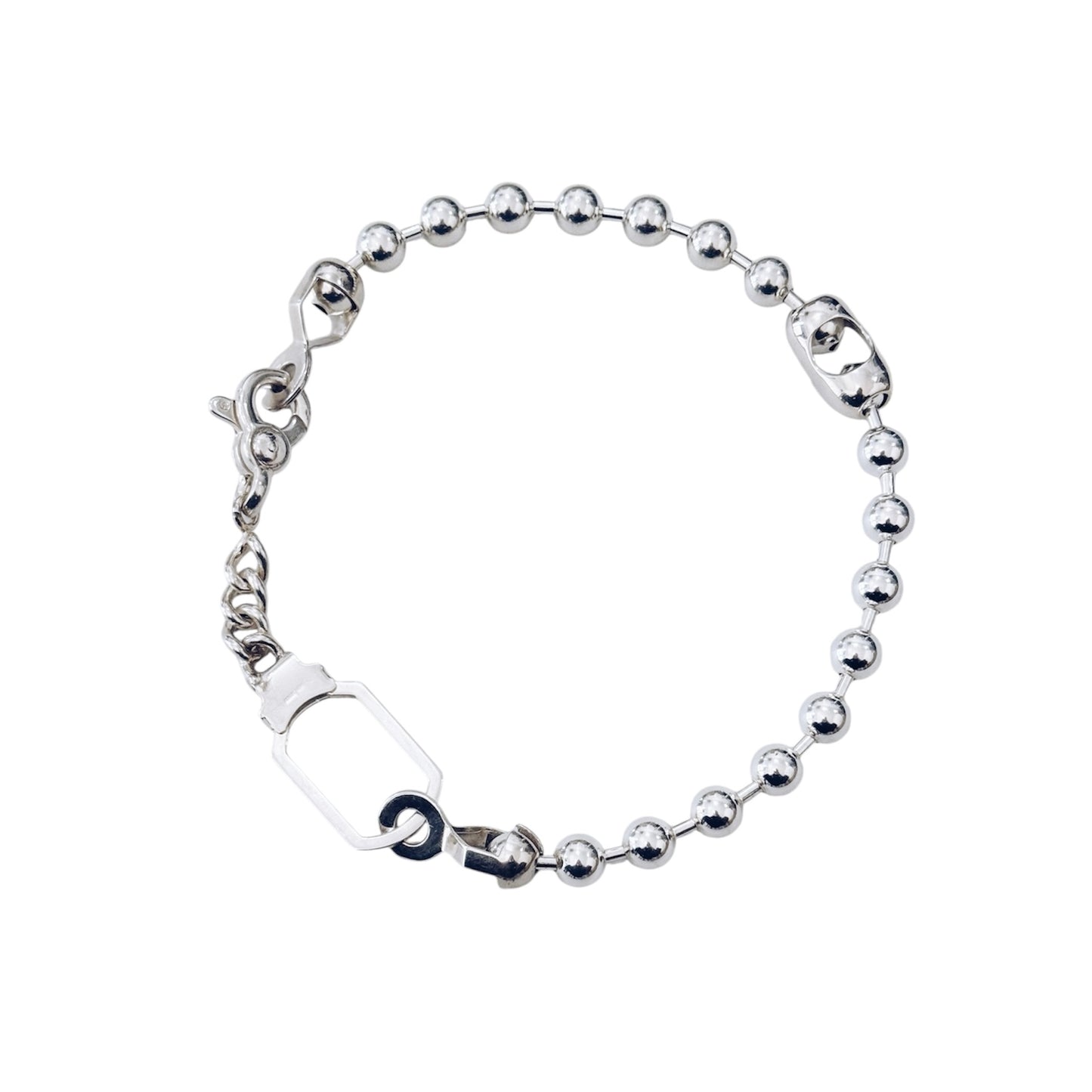 STERLING BROKEN BALL CHAIN NECKLACE