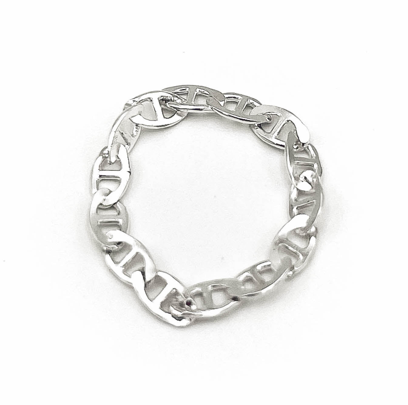 Shop Martine Ali's Anchor Silver Ring. Anchored link design ring in sterling silver