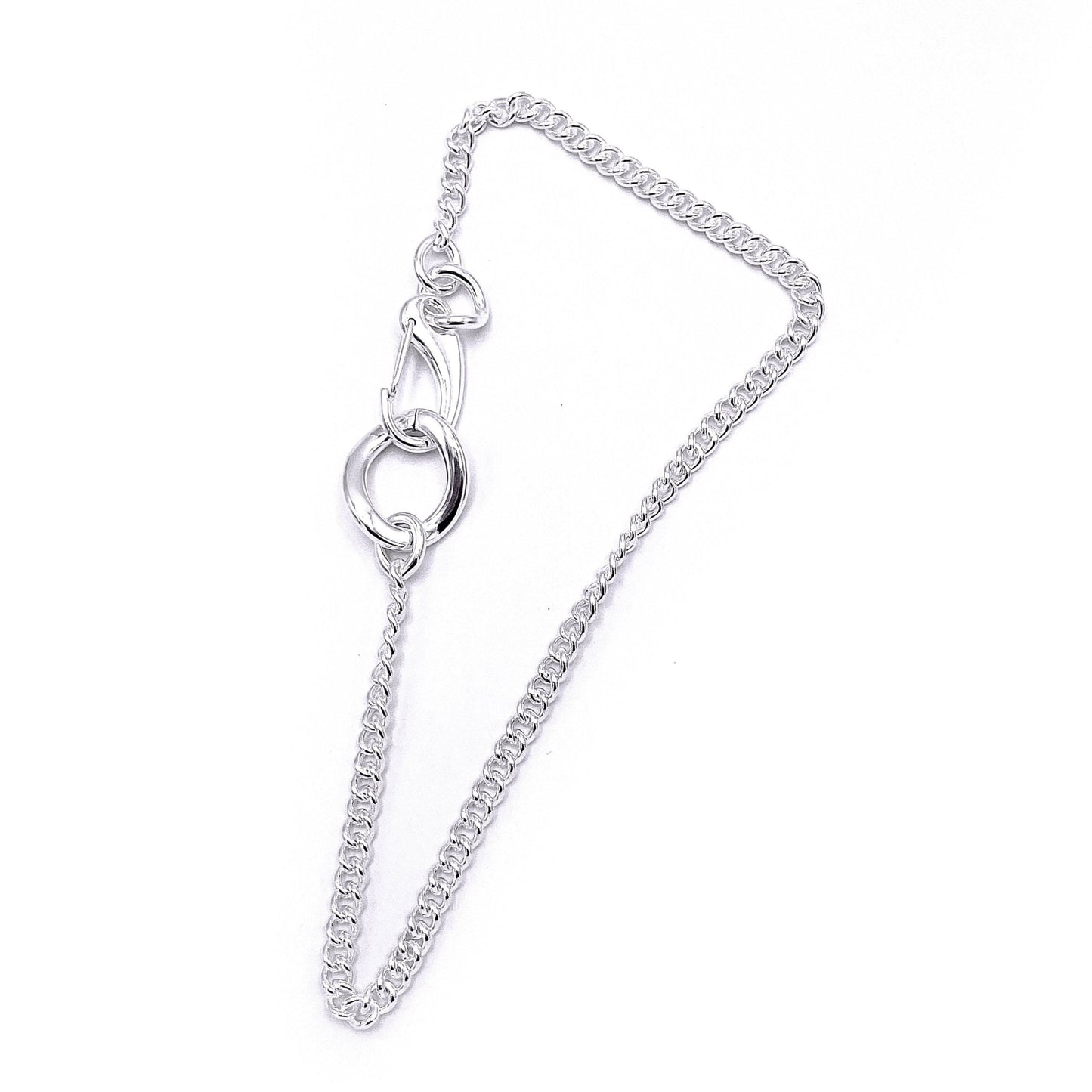 MARTINE ALI silver chain Necklace design handcrafted link by link in Brooklyn; sterling silver plated brass chain.
