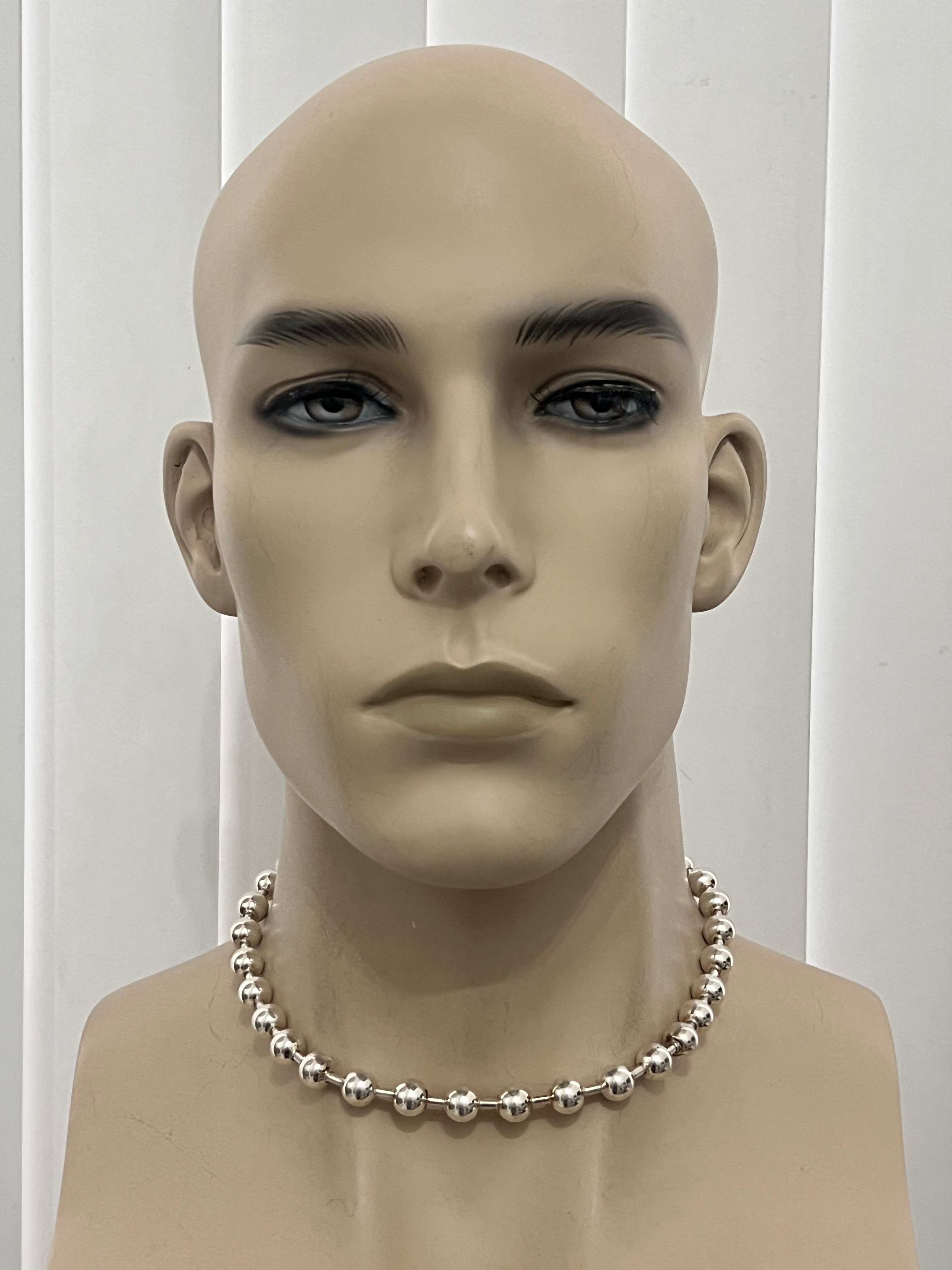 XL STERLING SILVER BALL CHAIN