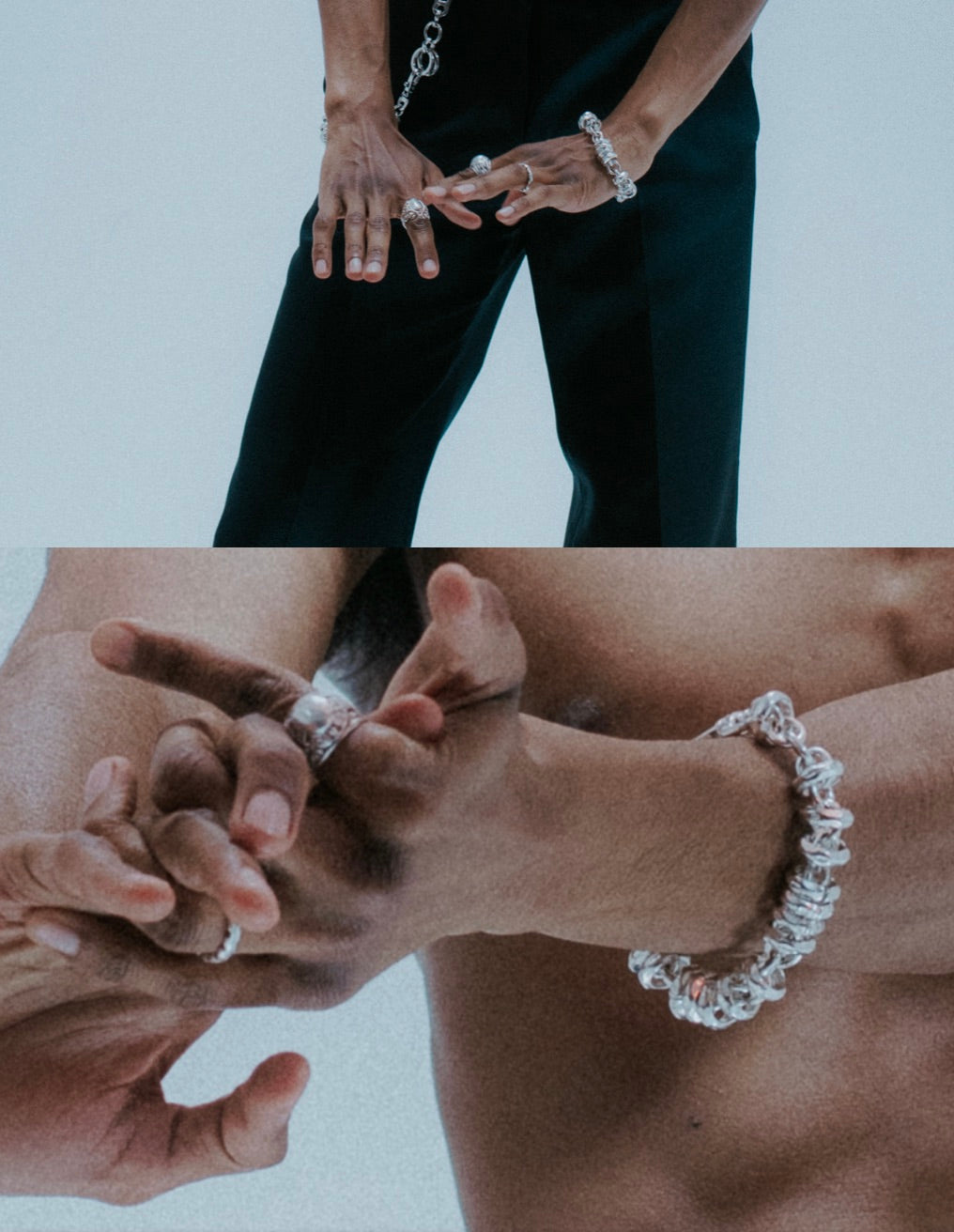 Heirloom Silver on hands