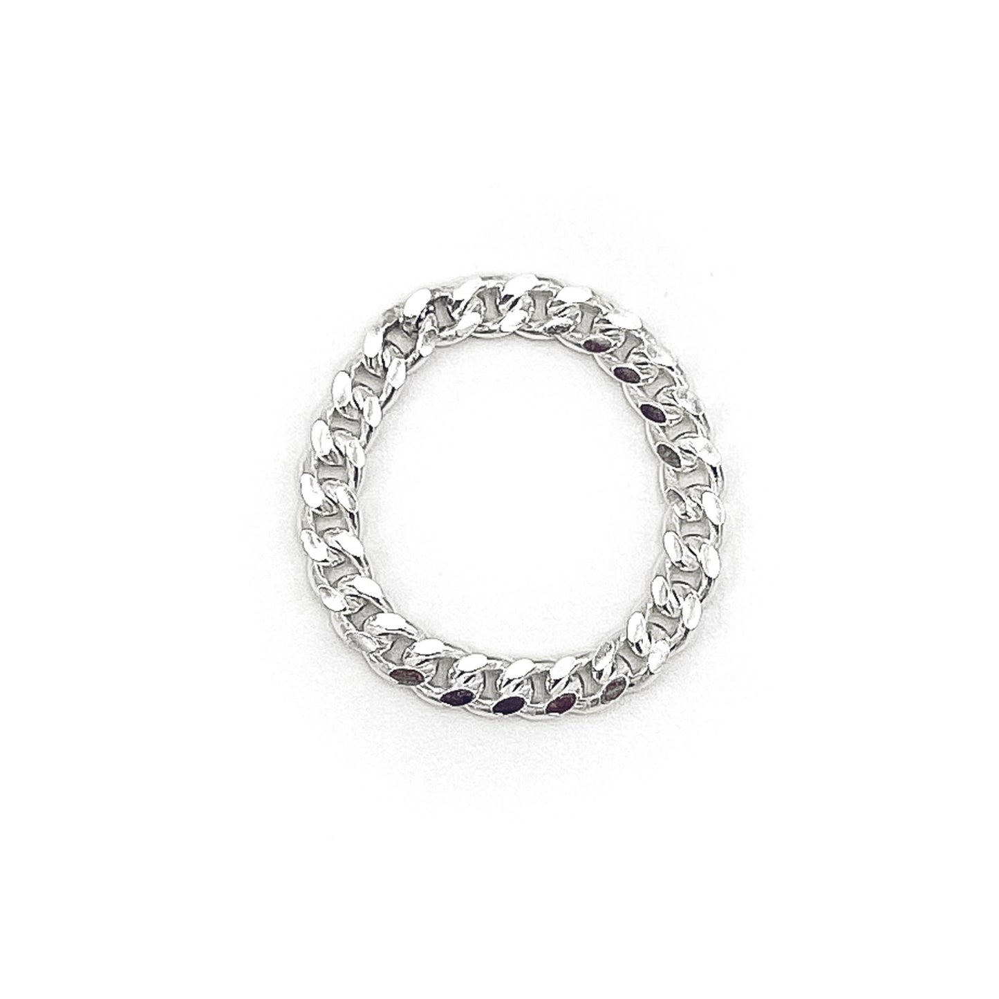 BABY CUBAN LINK SILVER RING