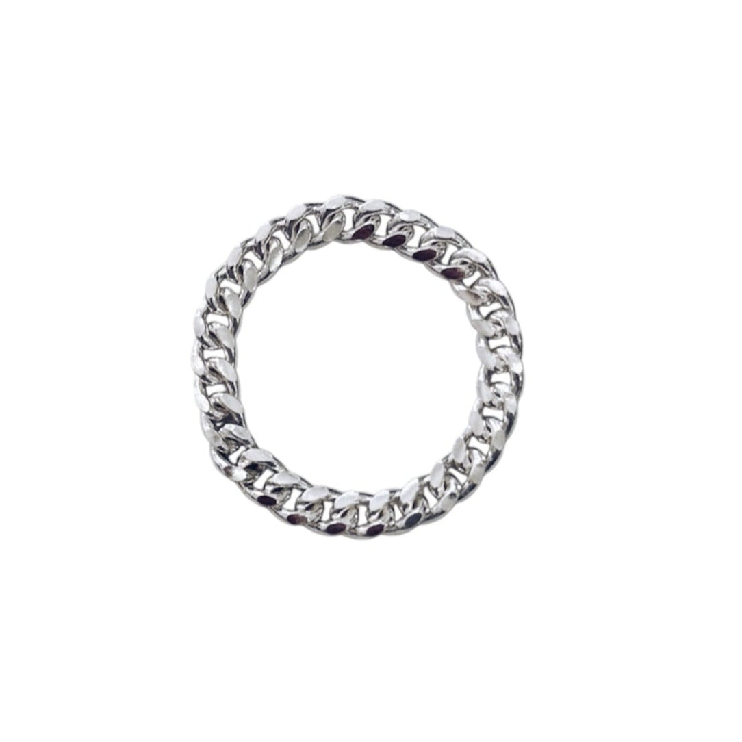 BABY CUBAN LINK SILVER RING