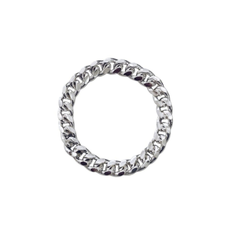 BABY CUBAN LINK SILVER RING