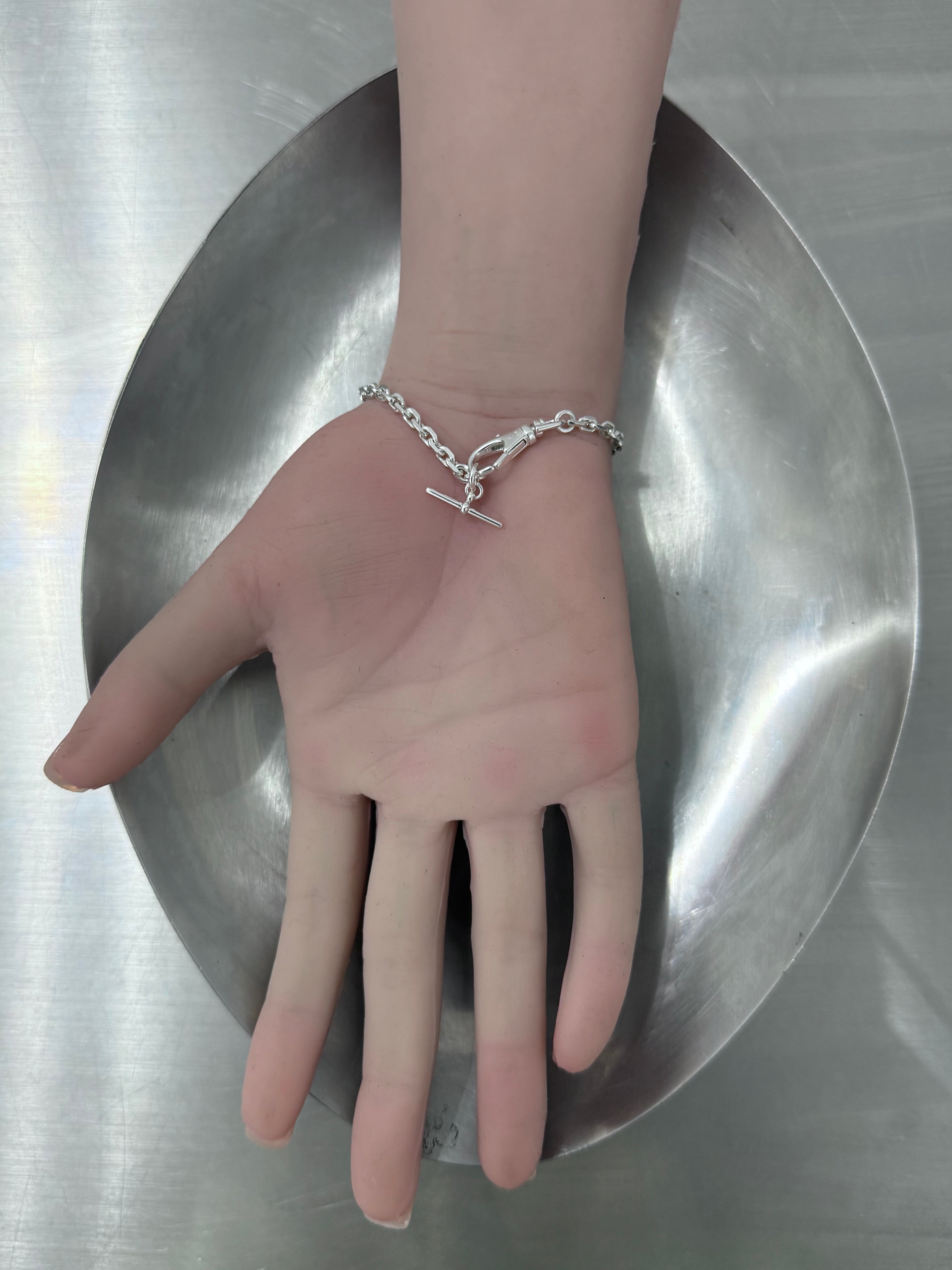 BABY DIAMOND ID SILVER BRACELET