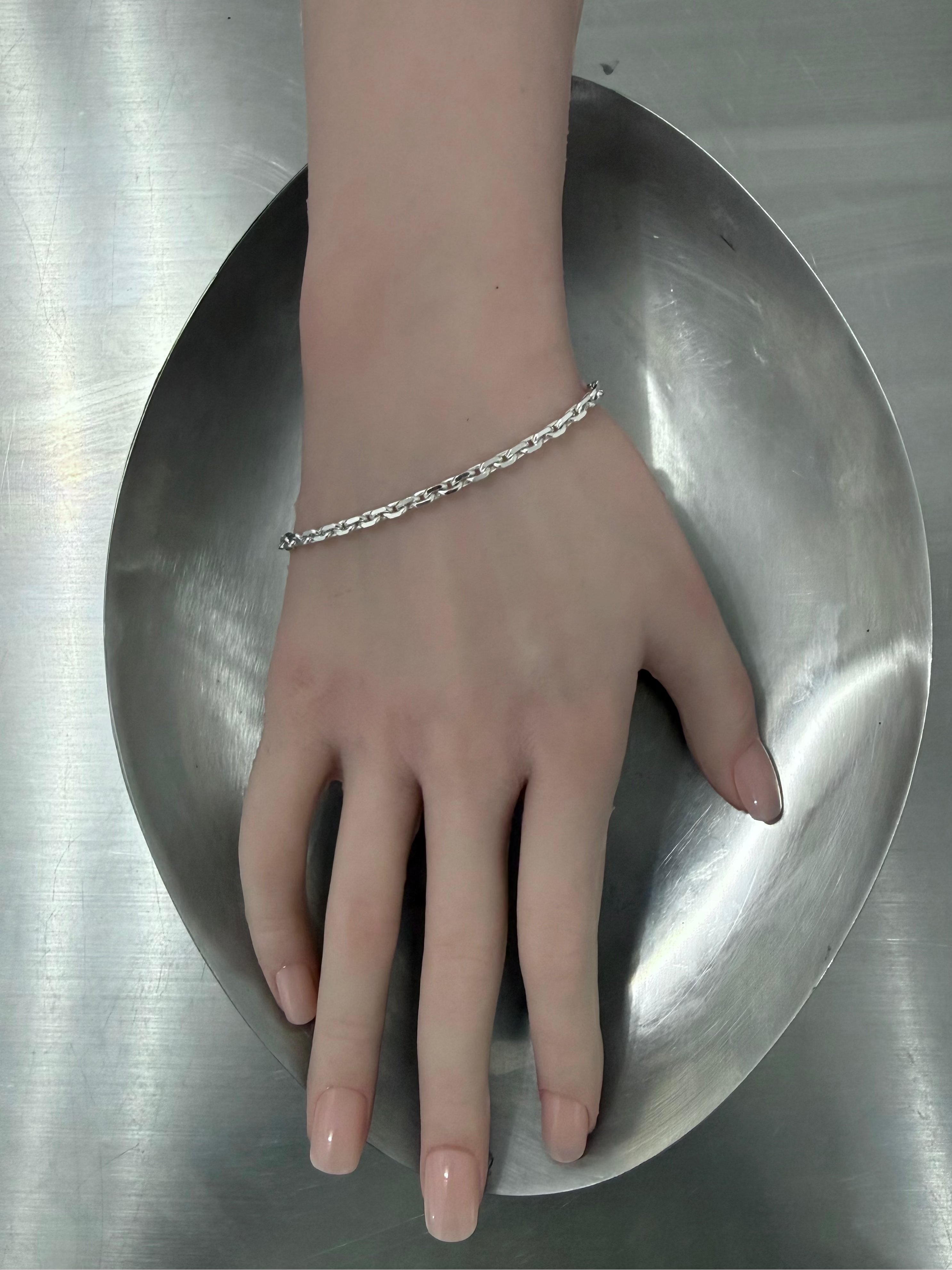 BABY DIAMOND CUT SILVER BRACELET