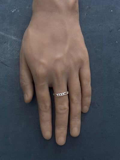 BABY FIGARO LINK SILVER RING