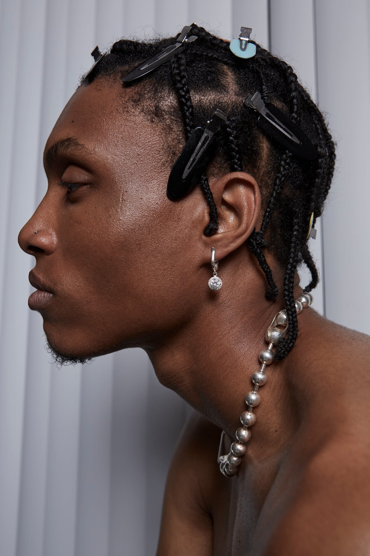 STERLING BROKEN BALL CHAIN NECKLACE
