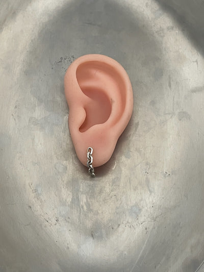 DIAMOND LINK SILVER EARRING