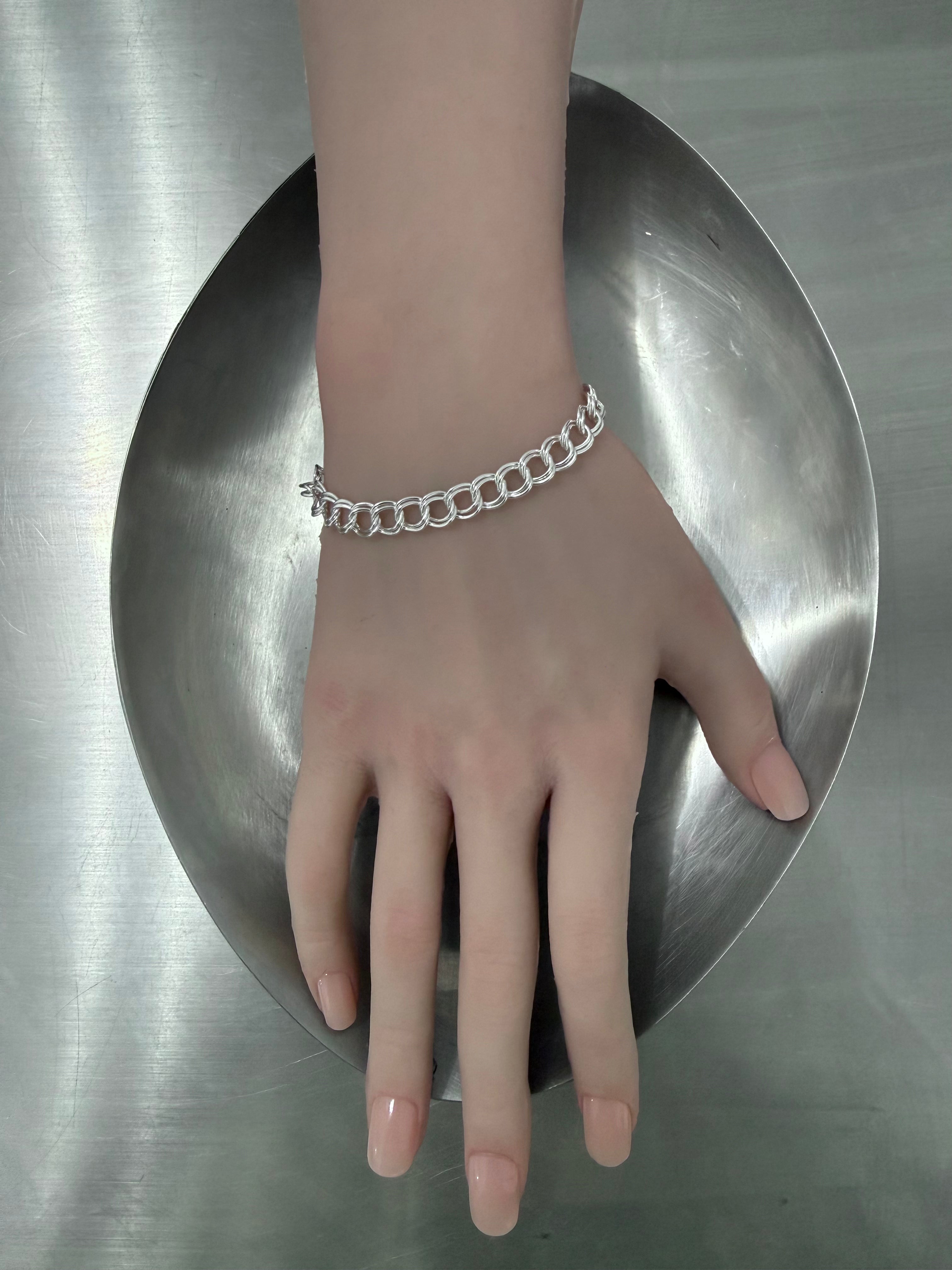 GIRLFRIEND LINK SILVER BRACELET