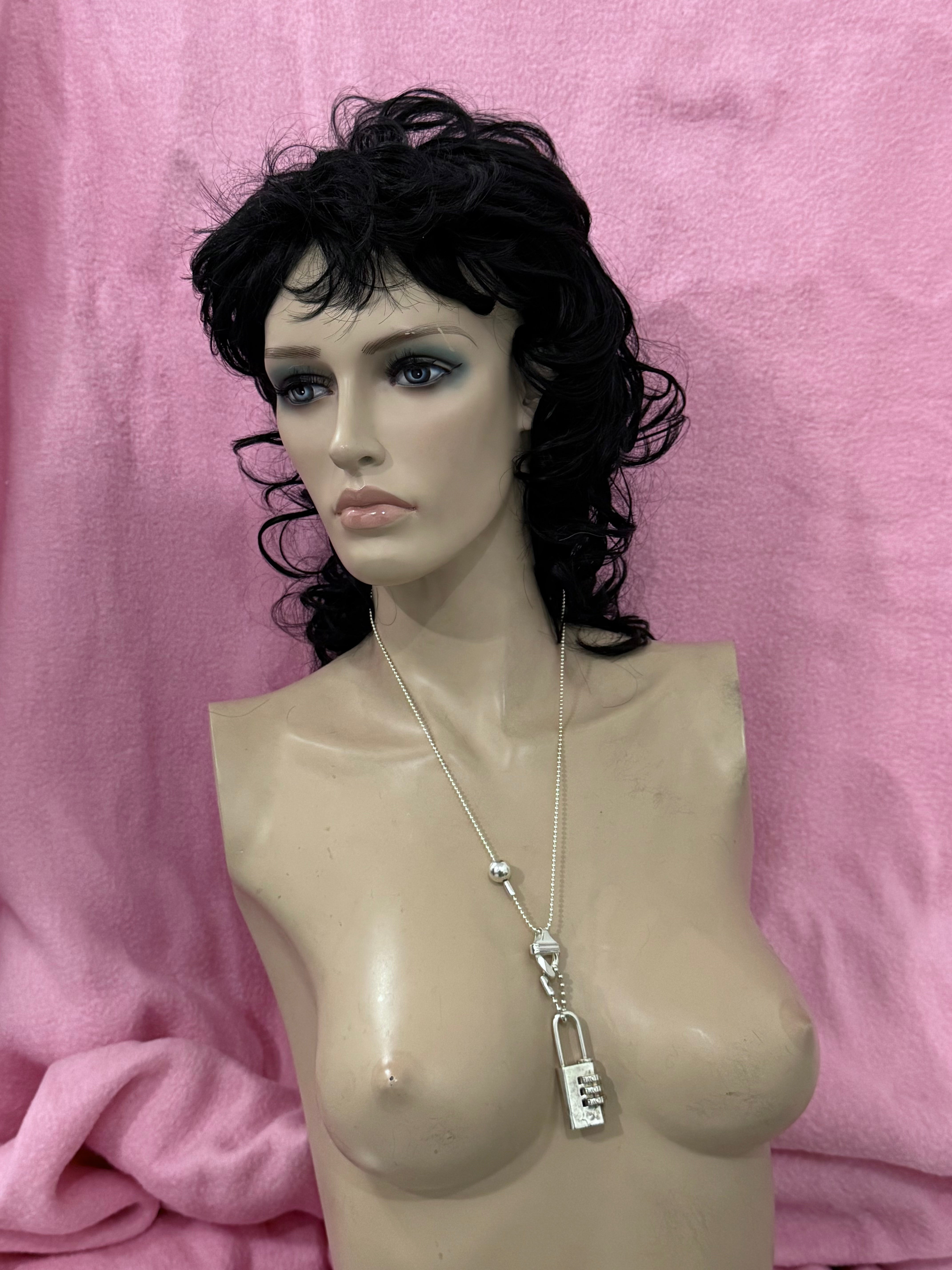 LOCK DROP BEAD NECKLACE