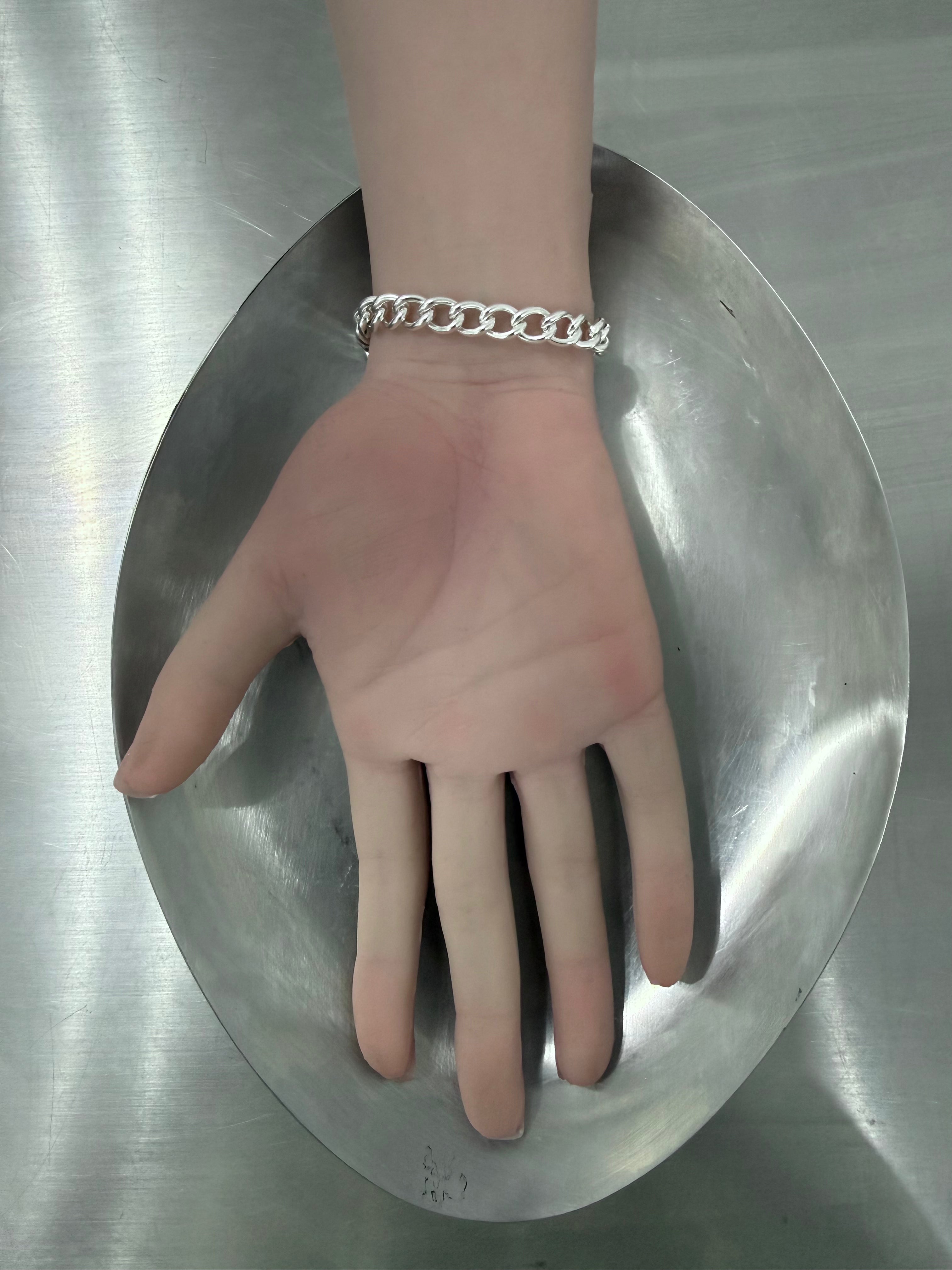 PIN CHAIN SILVER BRACELET