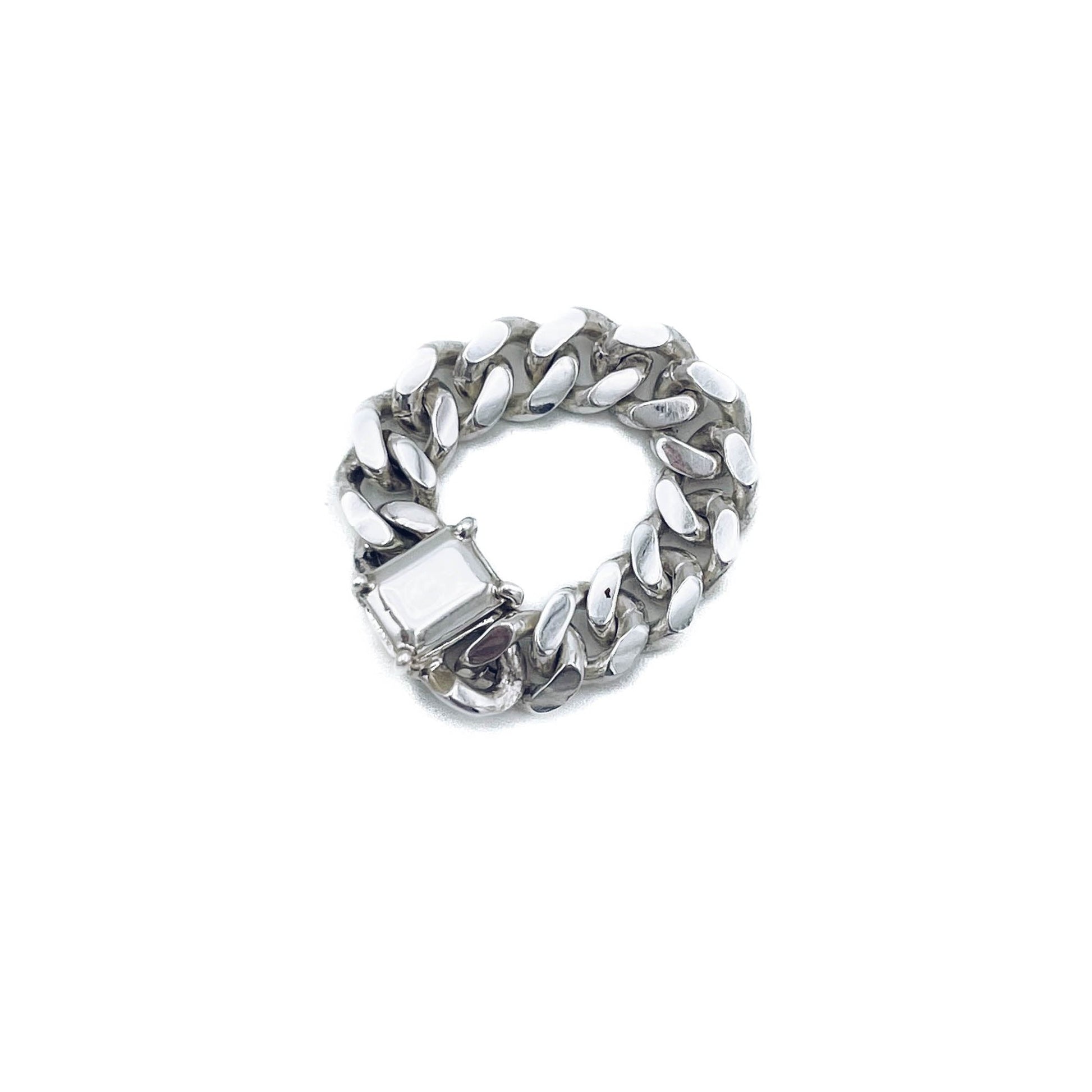 Martine Ali's Anita Stone Silver Ring - Signet ring with inset stone accent, sterling silver