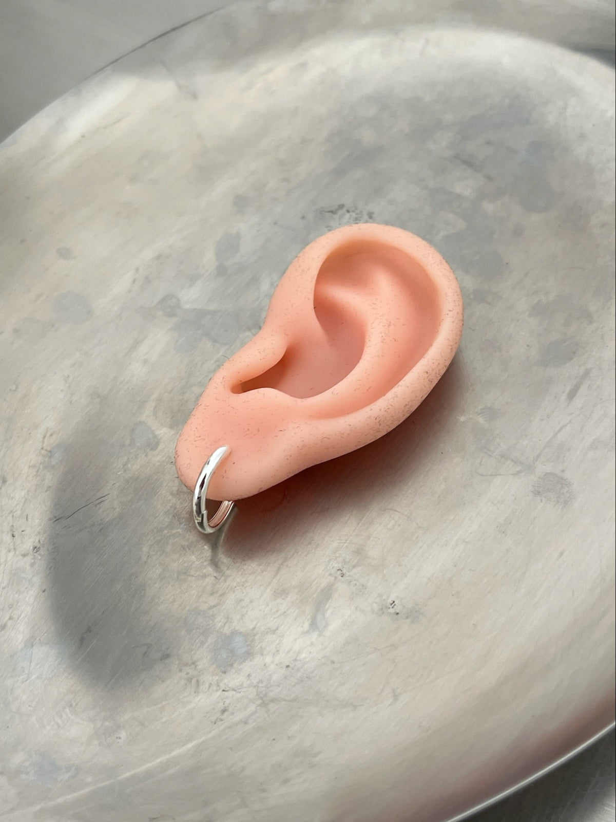 SIGNATURE SILVER HOOP