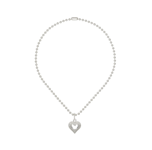 Shop Martine Ali's Averi Luv Silver Chain Necklace.