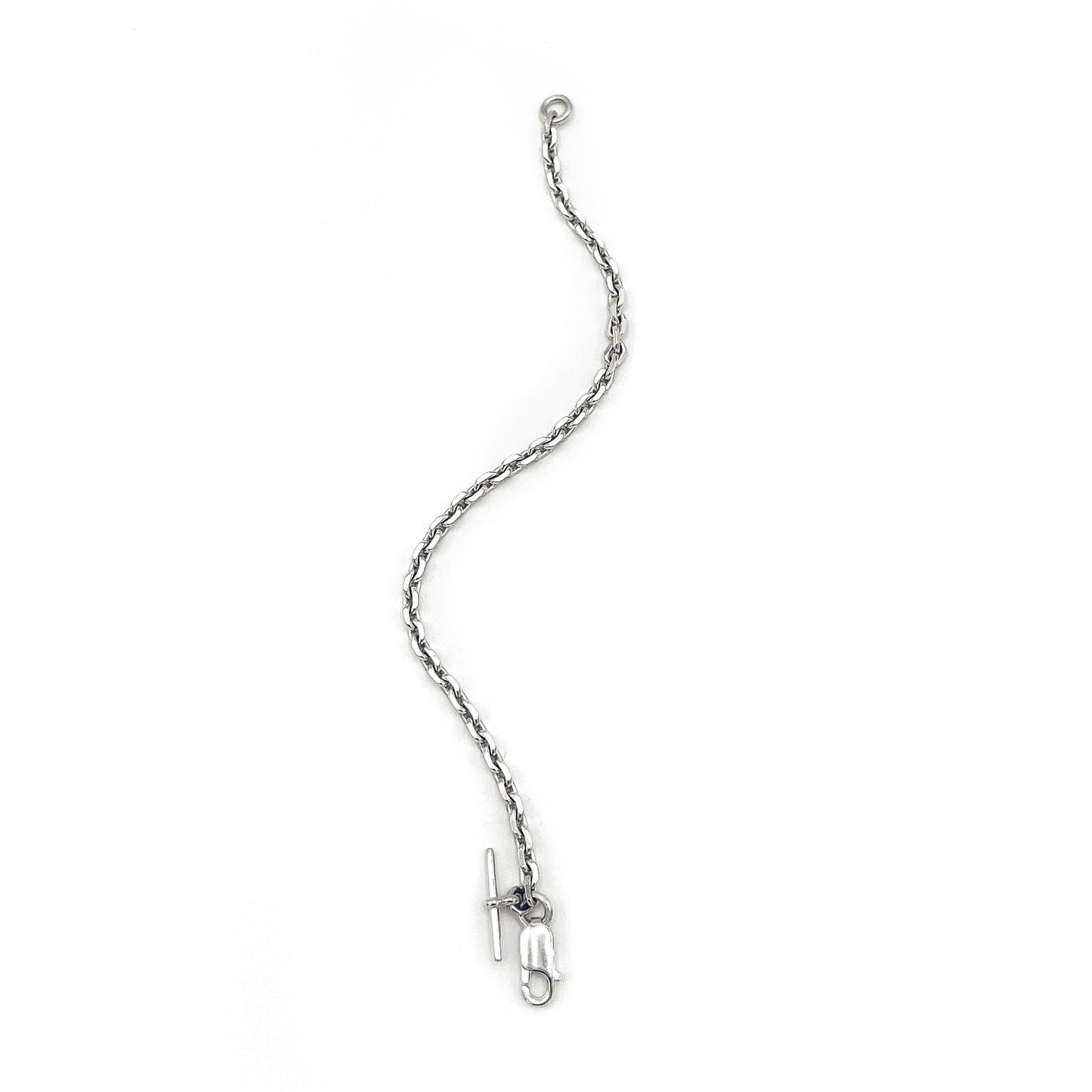 Shop Martine Ali's Baby Diamond Cut Silver Bracelet.