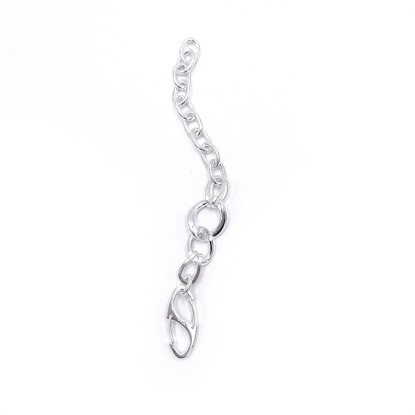 Minimalist chain bracelet with subtle texture . flat