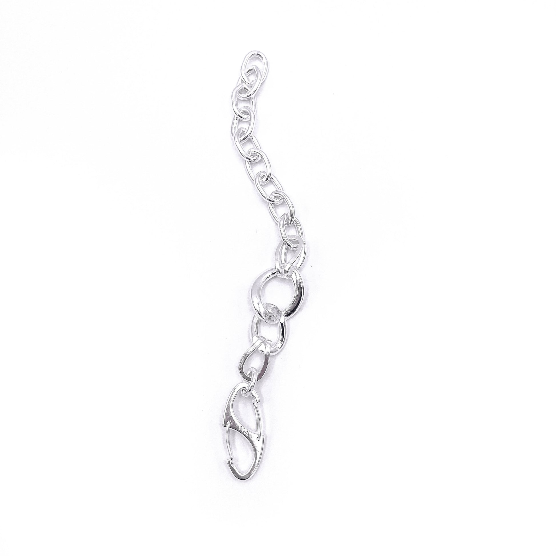 Minimalist chain bracelet with subtle texture . flat