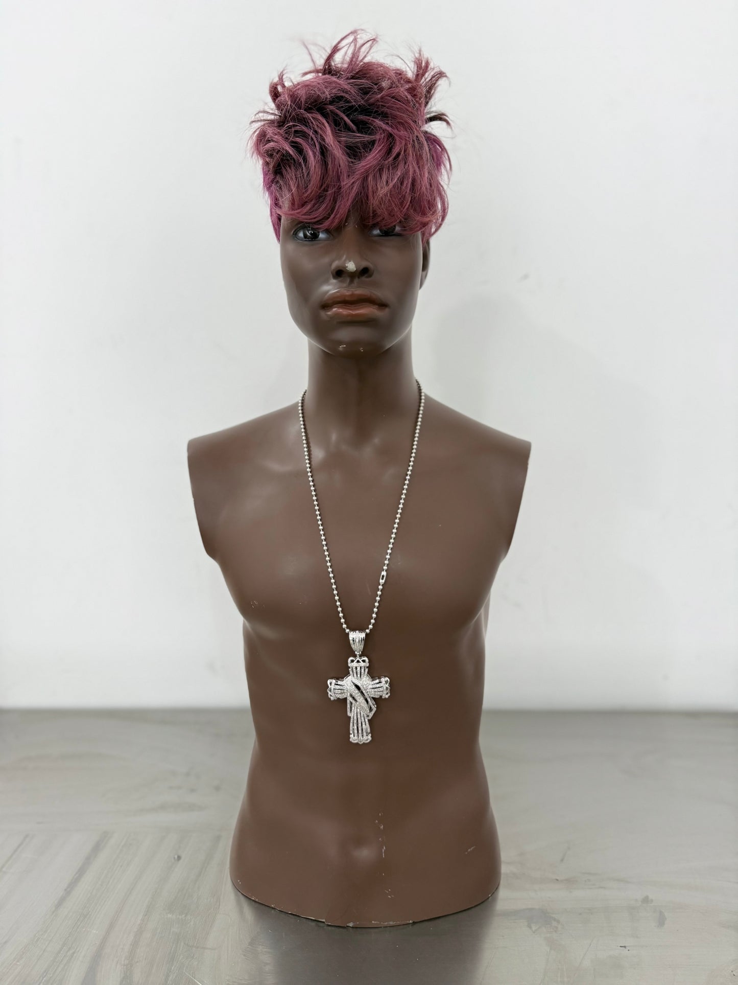 DAVID BLING CROSS NECKLACE