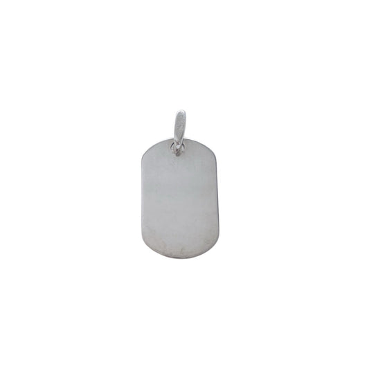 Silver pendant on a white background
