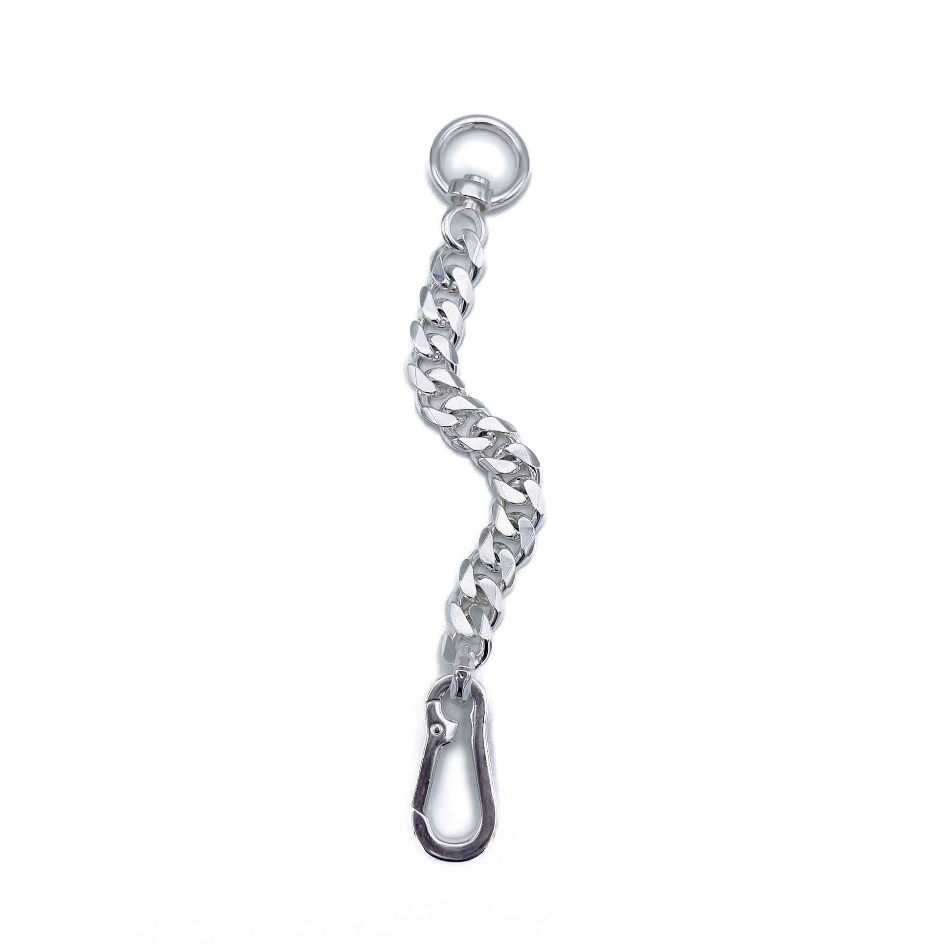 Classic Cuban link bracelet; bold and timeless. flat 