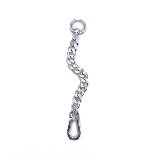 Classic Cuban link bracelet; bold and timeless. flat 