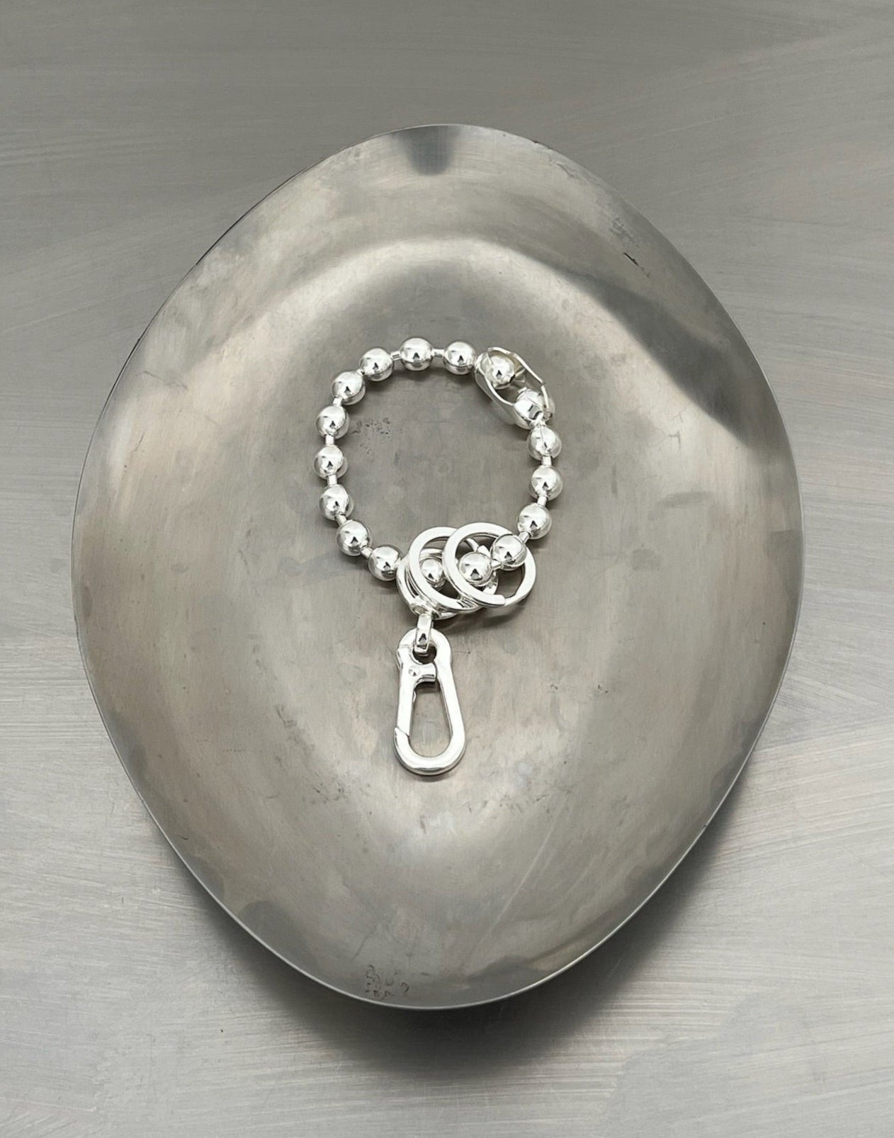 BALLCHAIN SILVER KEYCHAIN