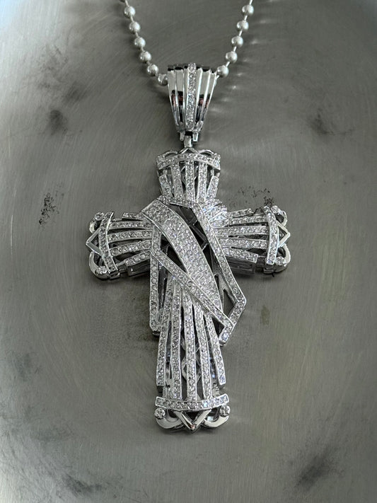 DAVID BLING CROSS NECKLACE