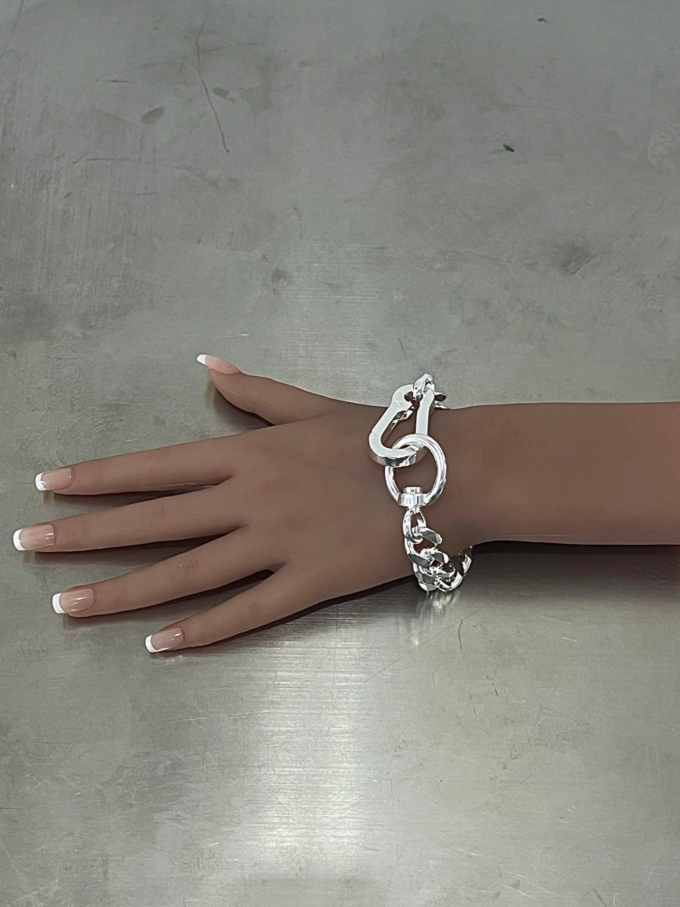 GOSS CUBAN SILVER BRACELET