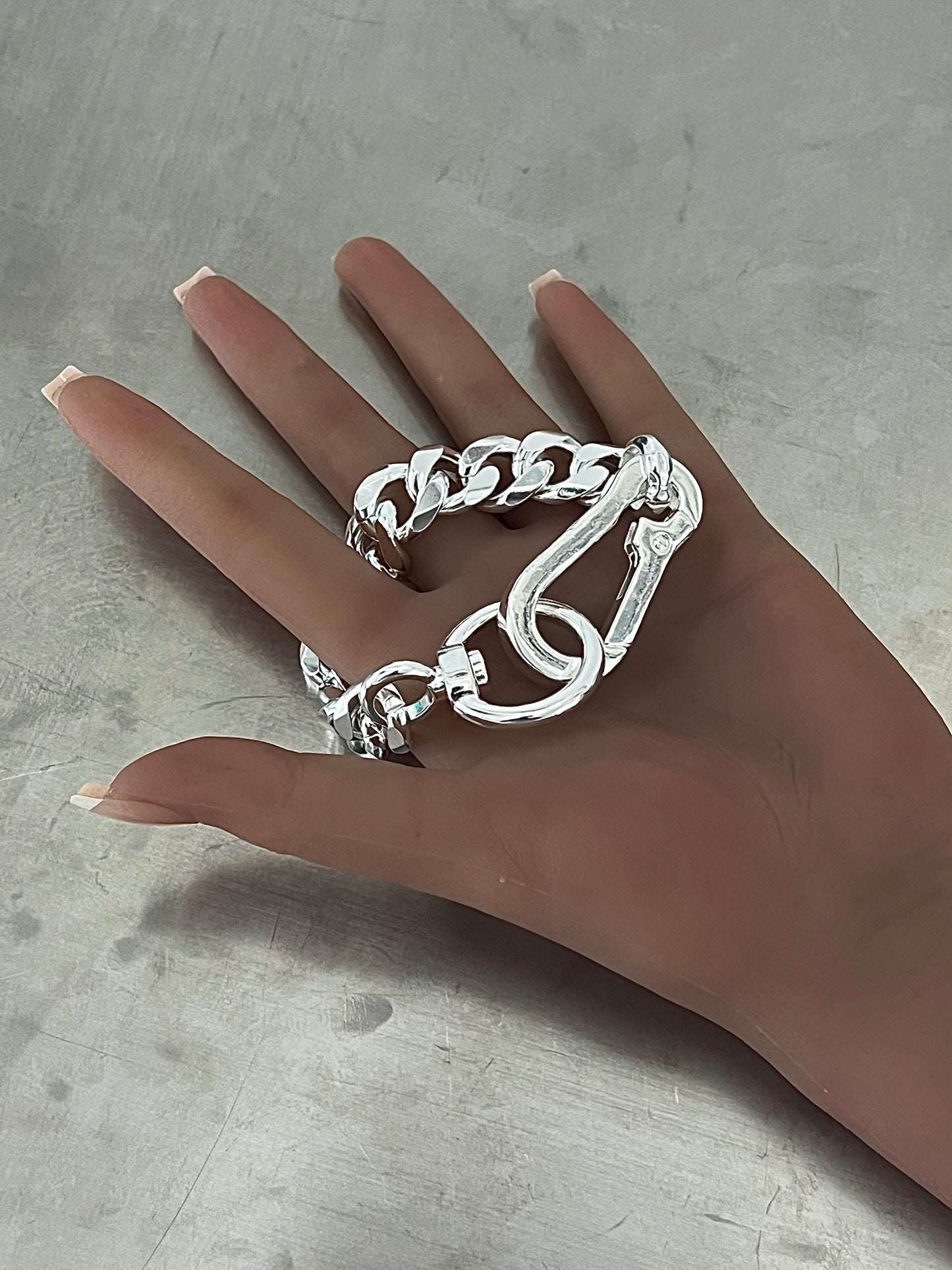 GOSS CUBAN SILVER BRACELET