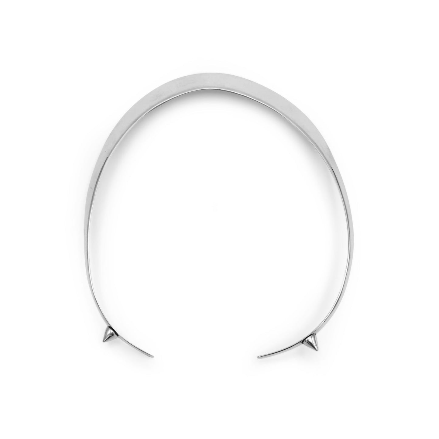 Silver headband on a white background
