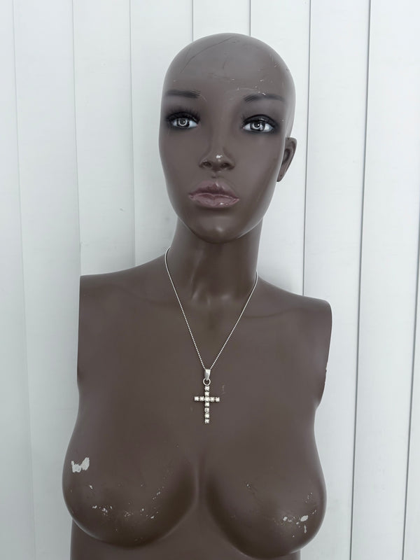 アクセサリー Martine Ali SALEEN NECKLACE Silver Stone Cross Pendant | MARTINE ALI STUDIO – Martine