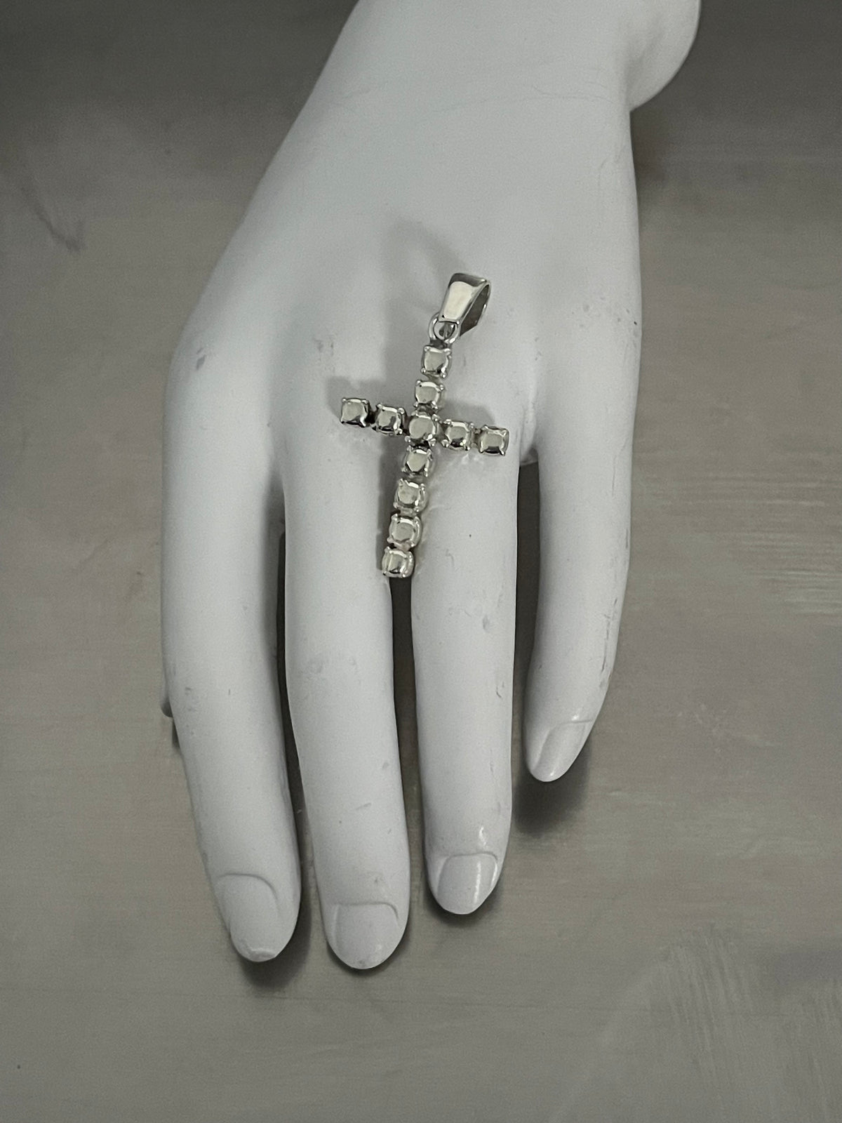 Silver Stone Cross Pendant | MARTINE ALI STUDIO