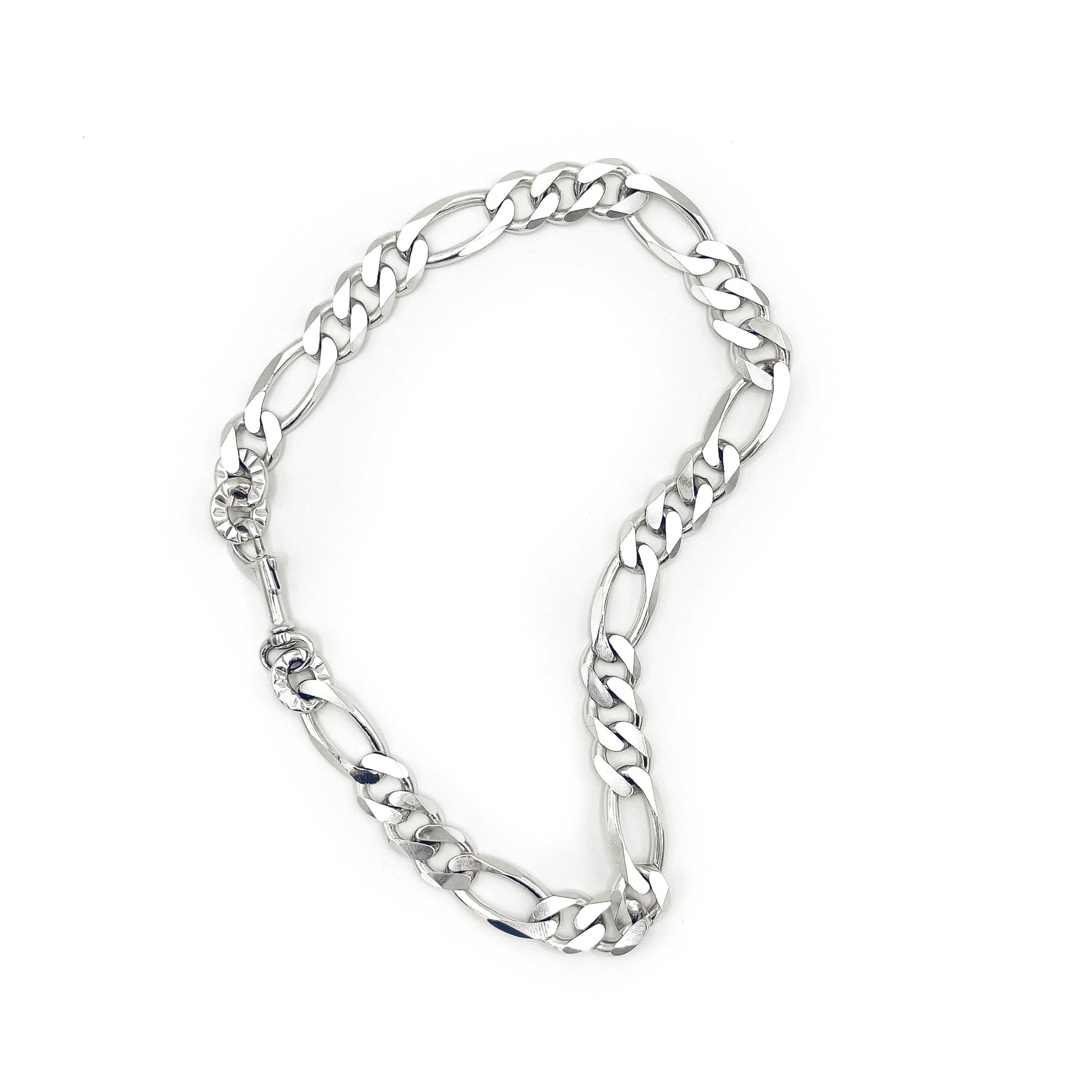 Statement buffalo horn pendant on silver chain .
