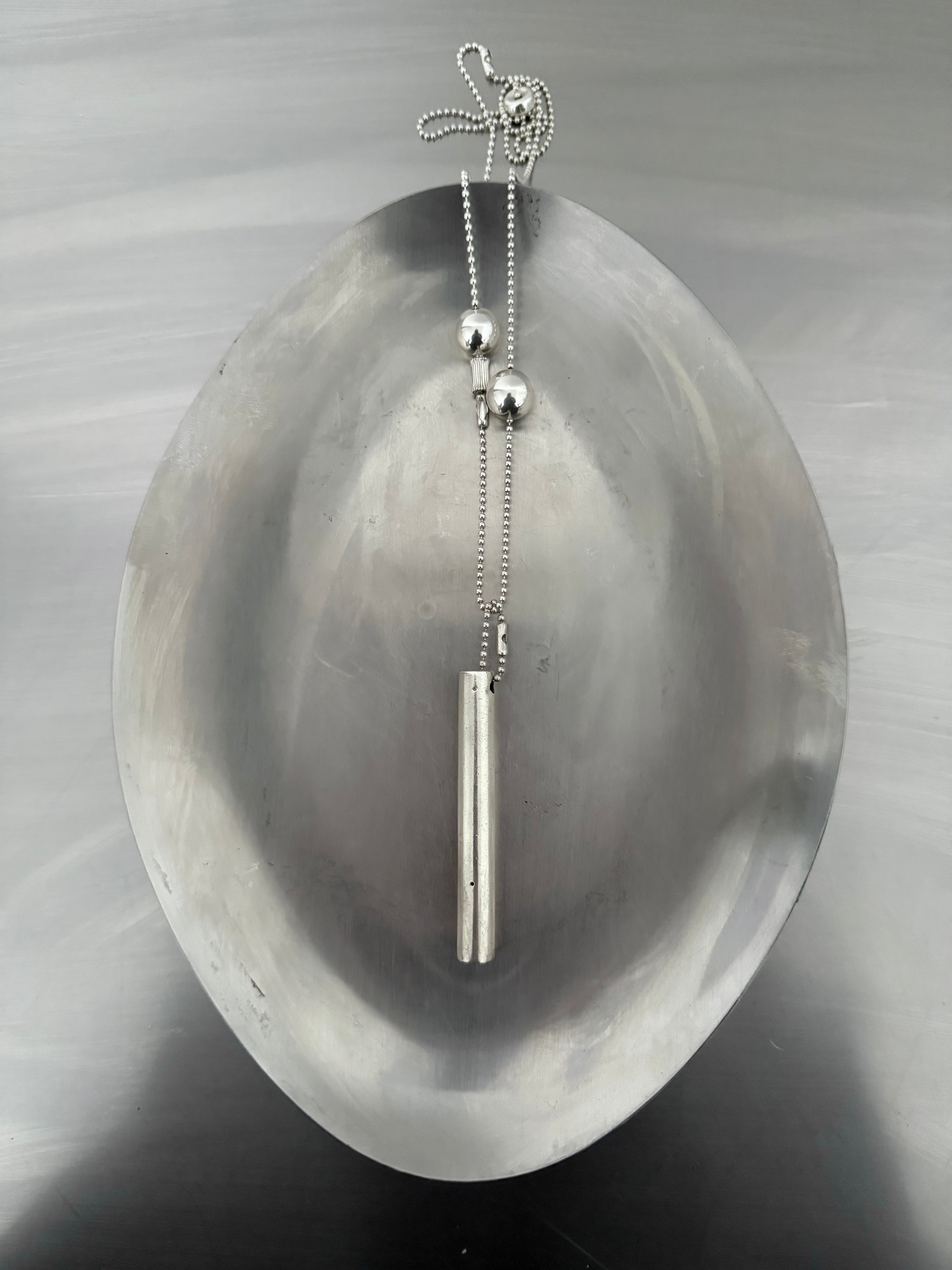 SILVER BEAD TUBE CONVERTIBLE CHAIN / BRACELET