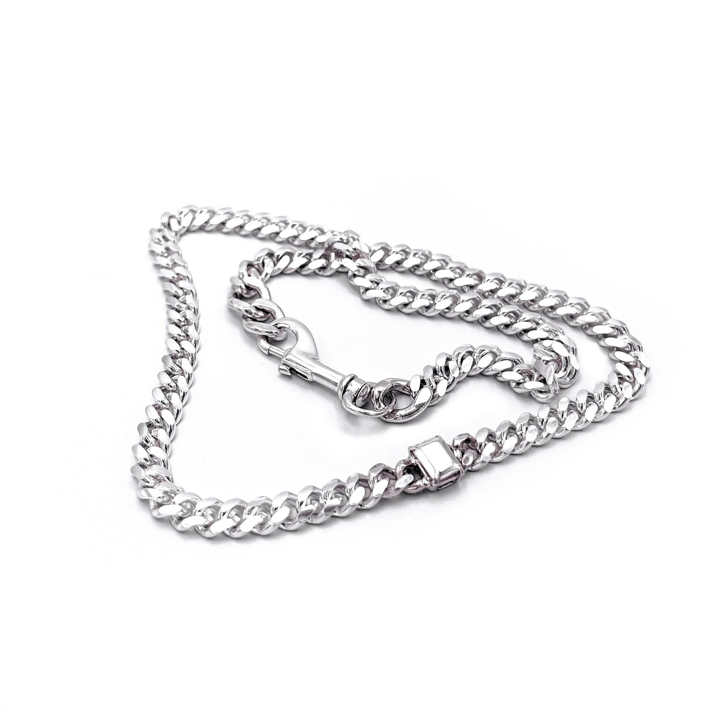 Thin link bracelet with silver stone accents . flats