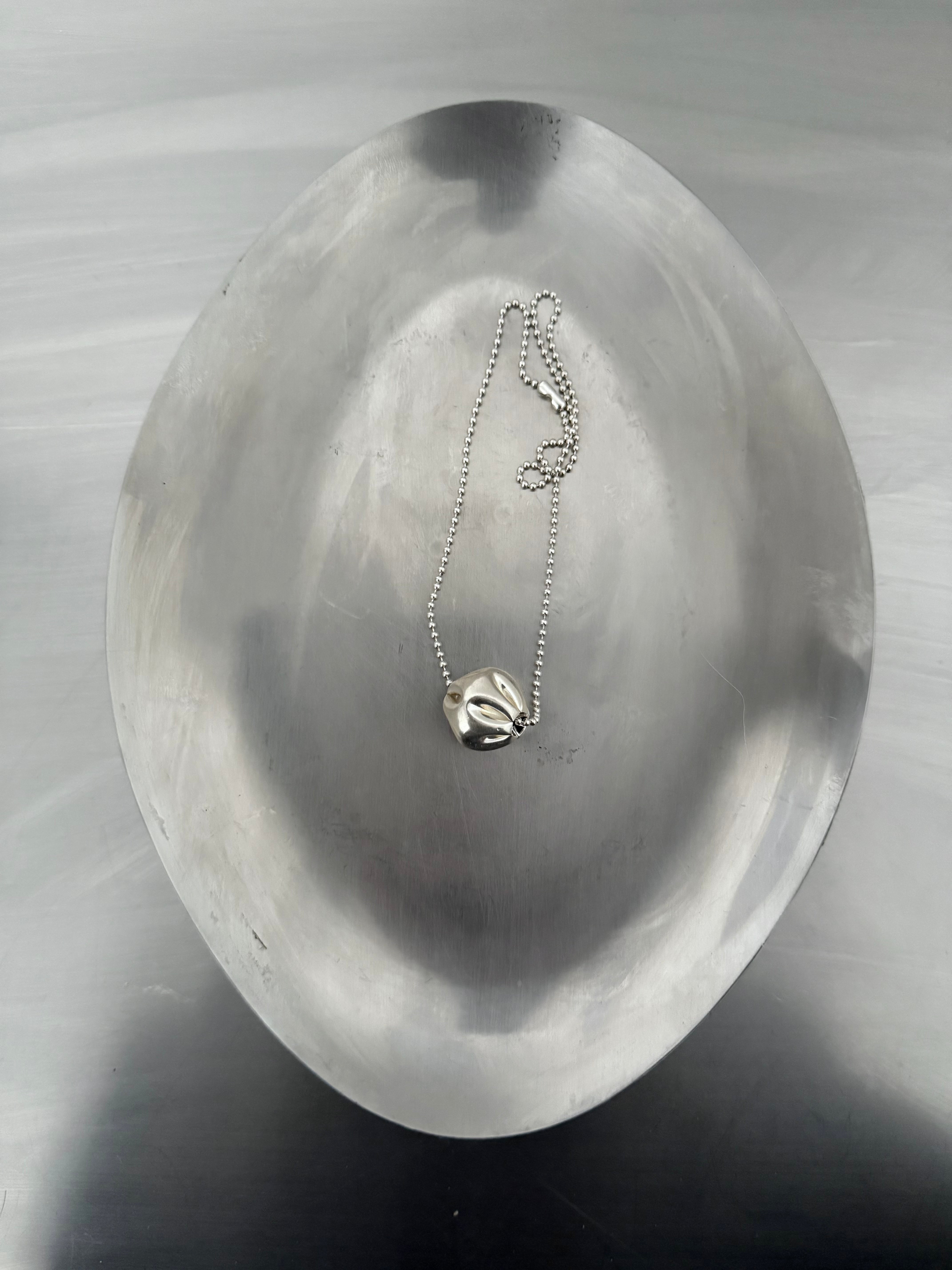 CRUSHED BEAD BALL CHAIN NECKLACE